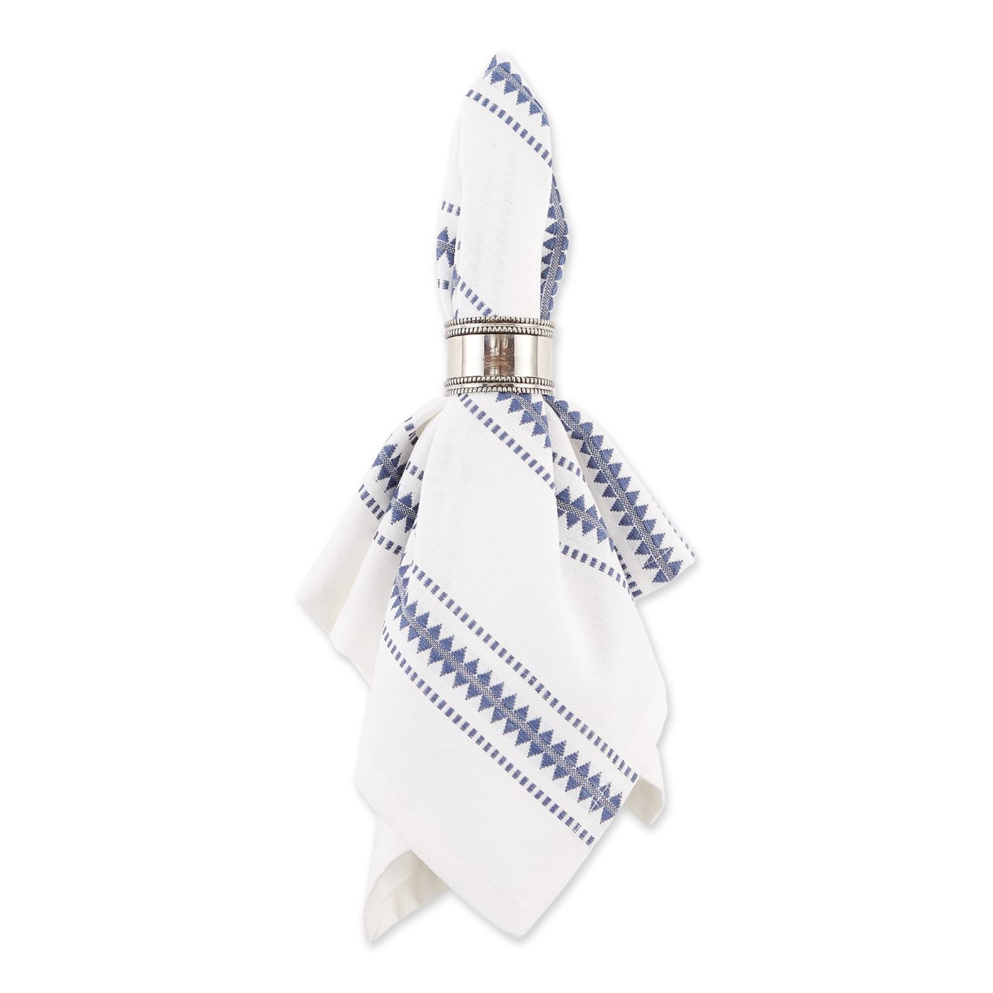 DII® French Blue Zig Dobby Stripe Cloth Dinner Napkins, 6ct.